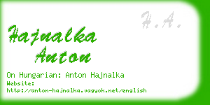 hajnalka anton business card